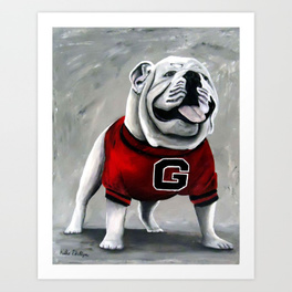 264x264 Dog Painting Art Prints Society6 - Dog Print Painting