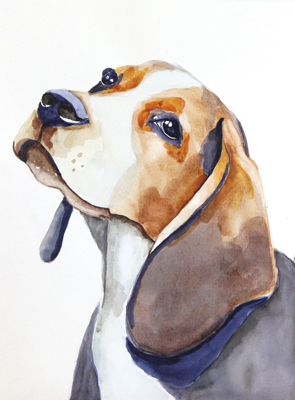 1000x1356 Beagle Original Watercolor Painting Dog Painting Beagle Painting - Dog Watercolor Painting