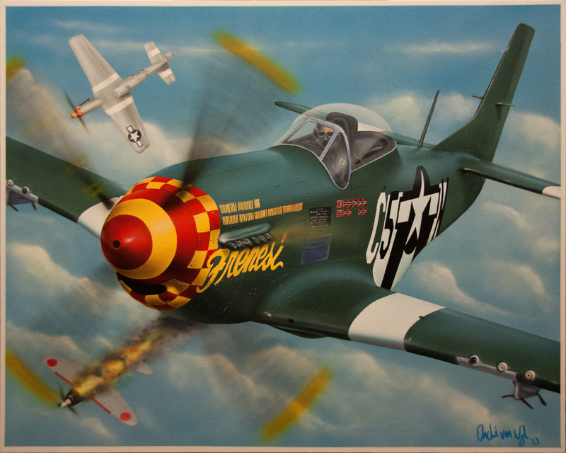 800x640 Wwii Dogfight - Dogfight Painting