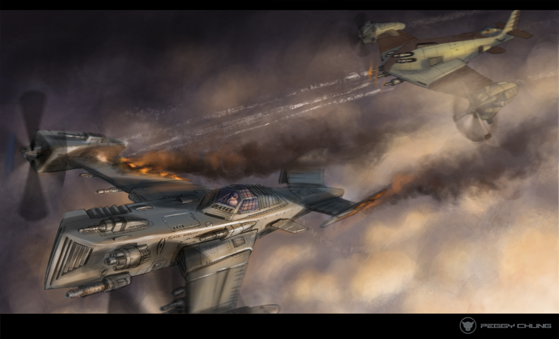 1100x667 Final Dogfight Painting By Ladylioness - Dogfight Painting