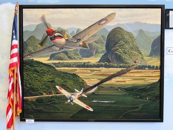 550x413 Dogfight Painting Ww 2 Aviation Museum - Dogfight Painting