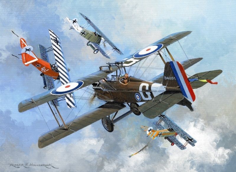 800x581 Dogfight Oil Painting By Roger M Millbrooke A Great Air War 1914 - Dogfight Painting
