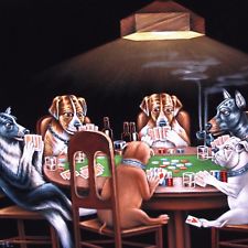 225x225 Dogs Playing Poker Painting Ebay - Dogs Play Poker Painting