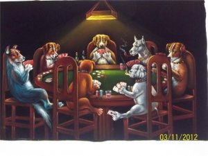 300x225 Dogs Playing Poker Painting Casino Online Free Games - Dogs Play Poker Painting