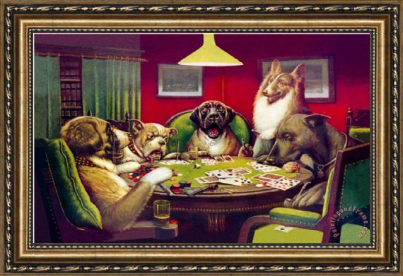 570x391 Dogs Playing Poker In Houston Hoyle Casino Game - Dogs Play Poker Painting