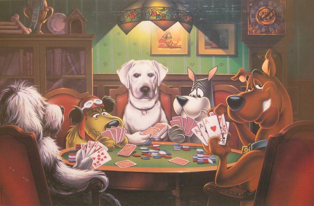 1024x673 Dogs Playing Poker Pictures Gallery - Dogs Play Poker Painting