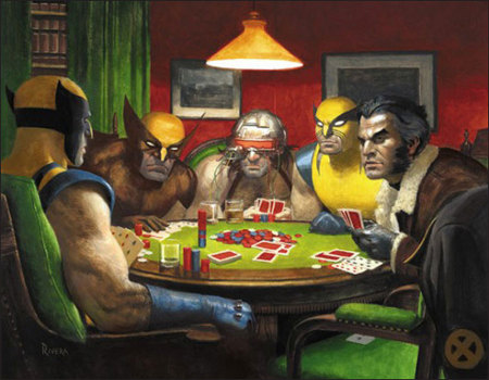 450x350 Forget Dogs, Wolverines Can Play Poker Too - Dogs Play Poker Painting