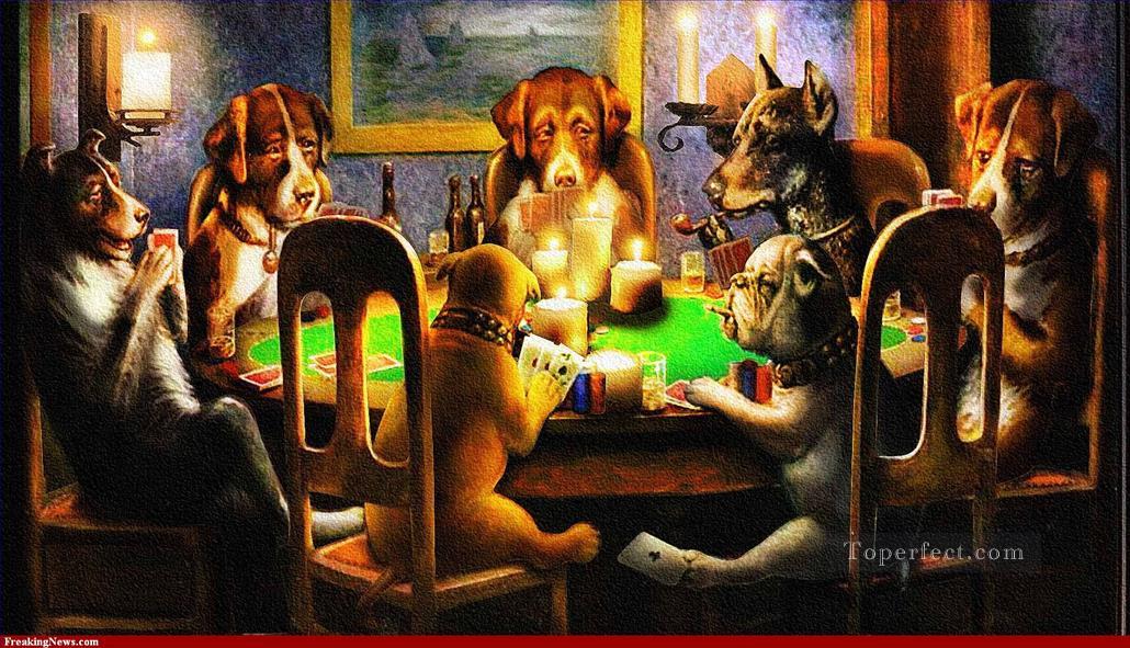 1030x591 Dogs Playing Poker Painting In Oil For Sale - Dogs Play Poker Painting