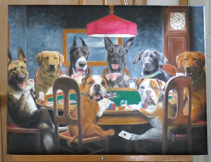 800x615 Animal Paintings Animal Art Splendid Beast Animal Portrait Blog - Dogs Play Poker Painting