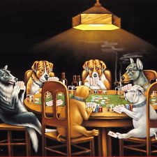 225x225 Dogs Playing Poker Painting Ebay - Dogs Playing Cards Painting