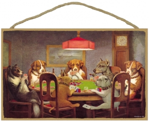 300x245 - Dogs Playing Poker Original Painting
