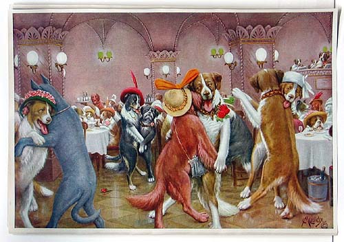 500x352 Original Antique 1930s Dogs Playing Poker Print By C.m. Coolidge - Dogs Playing Poker Original Painting