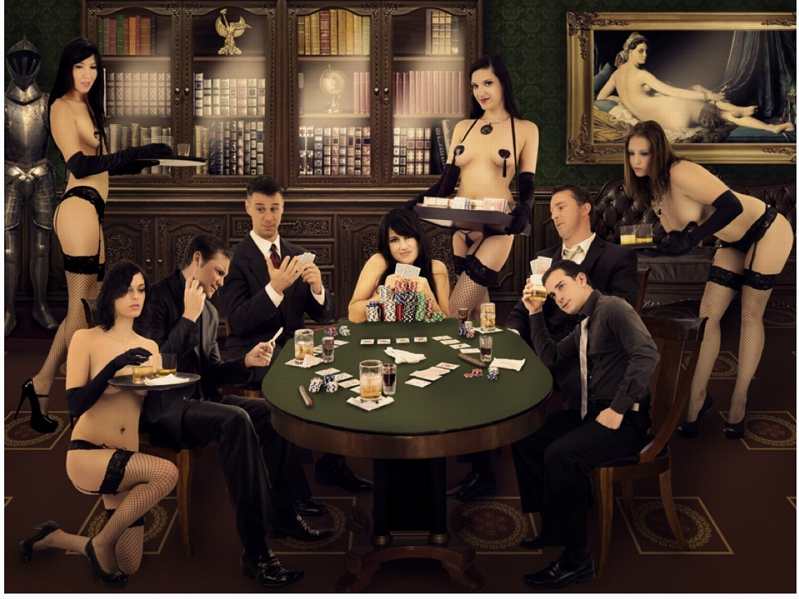 799x599 Celebrities Playing Poker - Dogs Playing Poker Original Painting