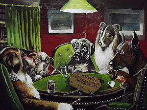 300x225 Dogs Playing Poker Paintings Fine Art America - Dogs Playing Poker Painting
