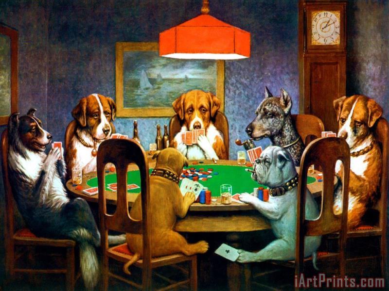 800x600 Cassius Marcellus Coolidge A Friend In Need Dogs Playing Poker - Dogs Playing Poker Painting