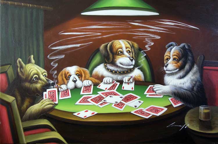 Dogs Playing Poker Painting Original at PaintingValley.com | Explore ...