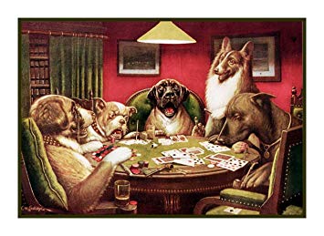 355x259 Waterloo Dogs Playing Poker By Coolidges Counted Cross - Dogs Playing Poker Painting Original