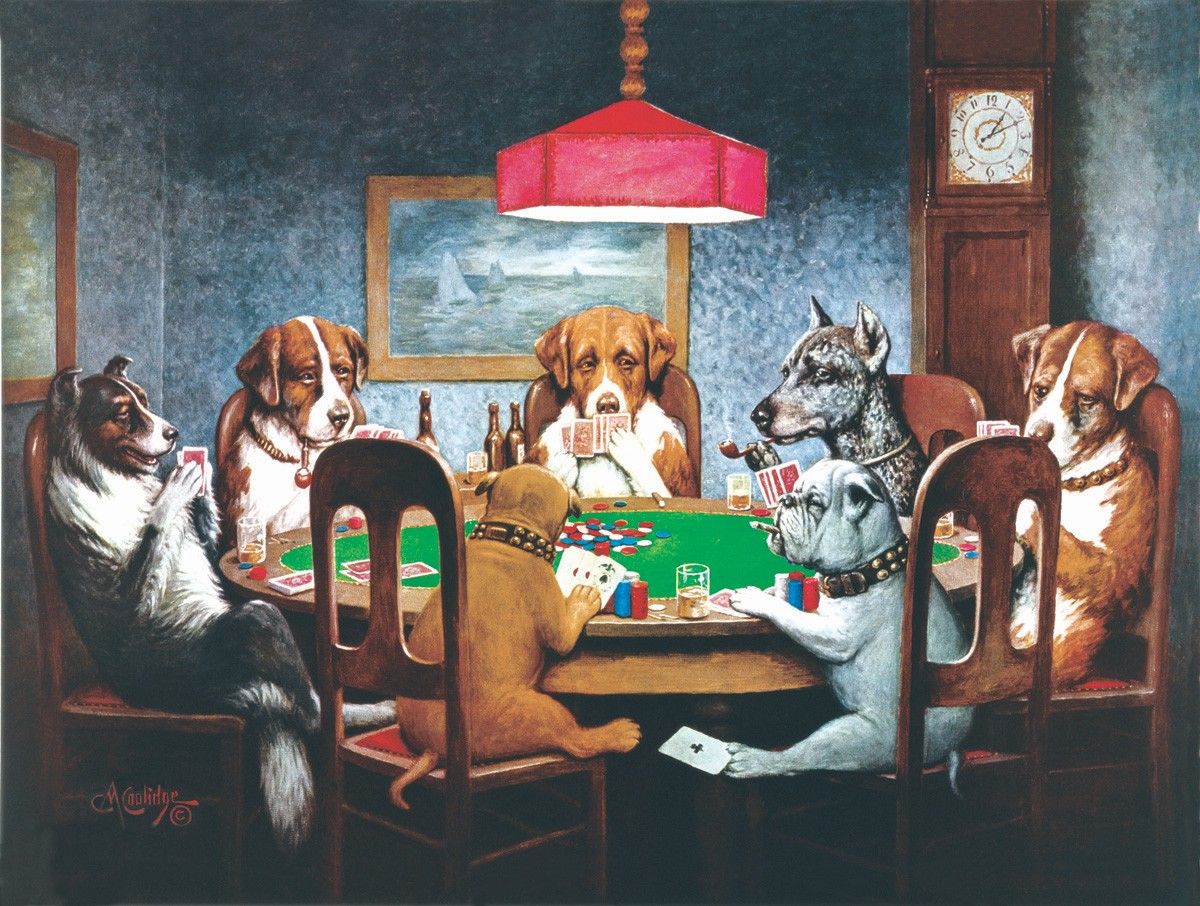 1200x906 Dogs Playing Poker (C.m. Coolidge) 1. Card Game Stories 2 - Dogs Playing Poker Painting Price