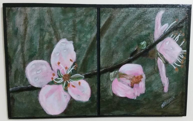 770x485 Saatchi Art Pink Dogwood Painting By M Brown - Dogwood Painting