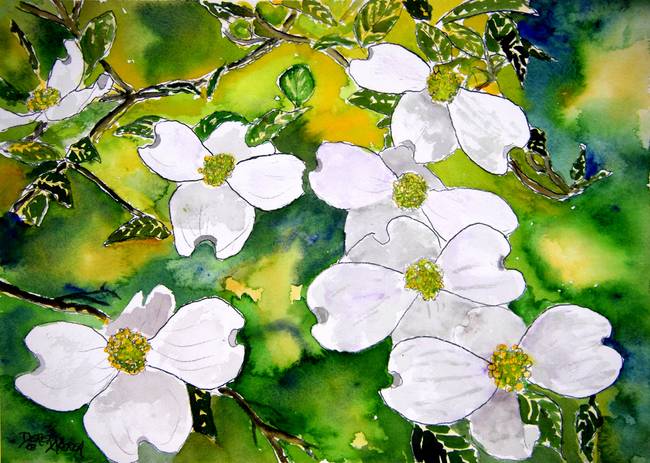 650x463 Stunning Dogwood Tree Painting Reproductions For Sale On Fine - Dogwood Tree Painting