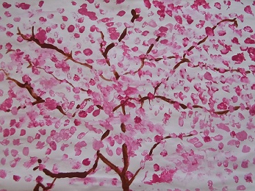 369x277 Cherry Blossoms Or Dogwood Tree Painting Preschool Parfait - Dogwood Tree Painting