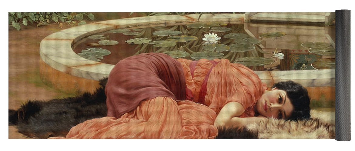 1171x500 Dolce Far Niente Yoga Mat For Sale By John William Godward - Dolce Far Niente Painting