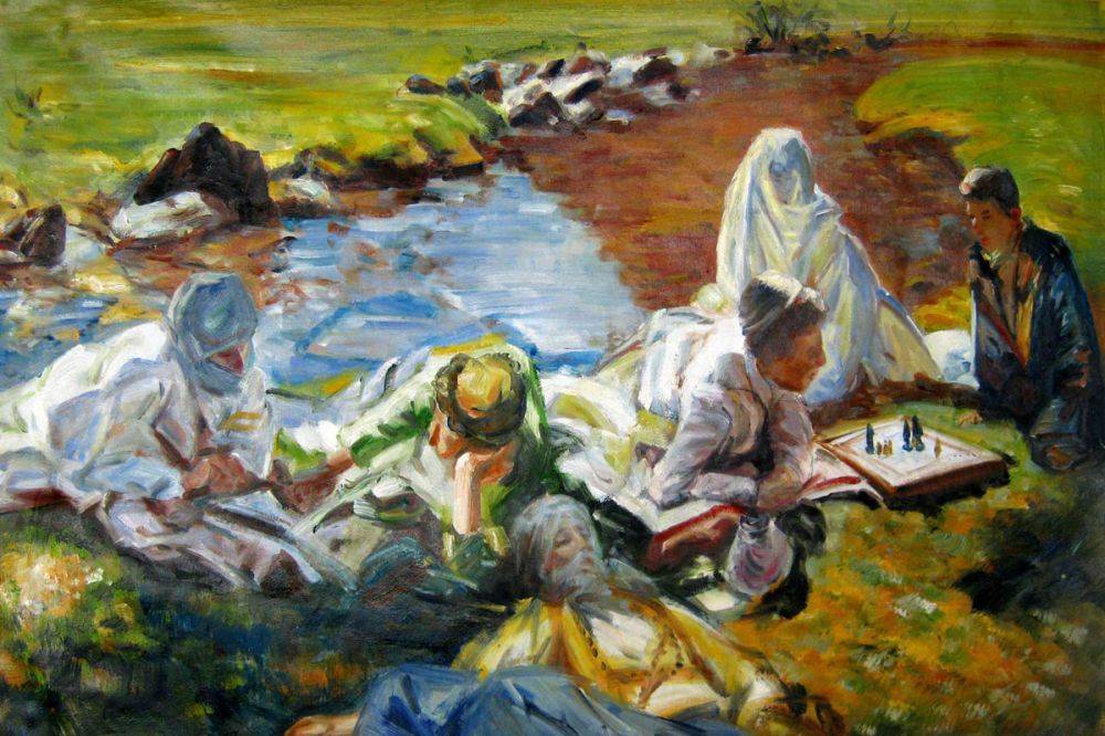 1000x666 Sargent - Dolce Far Niente Painting