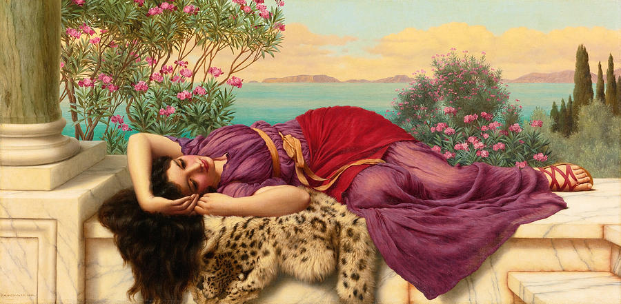 900x441 Sweet Doing Nothing. Dolce Far Niente Painting By John William Godward - Dolce Far Niente Painting