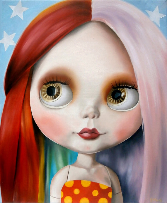 570x691 Doll Painting Big Blythe Doll Painting Arora The Inspiration 20 - Doll Painting