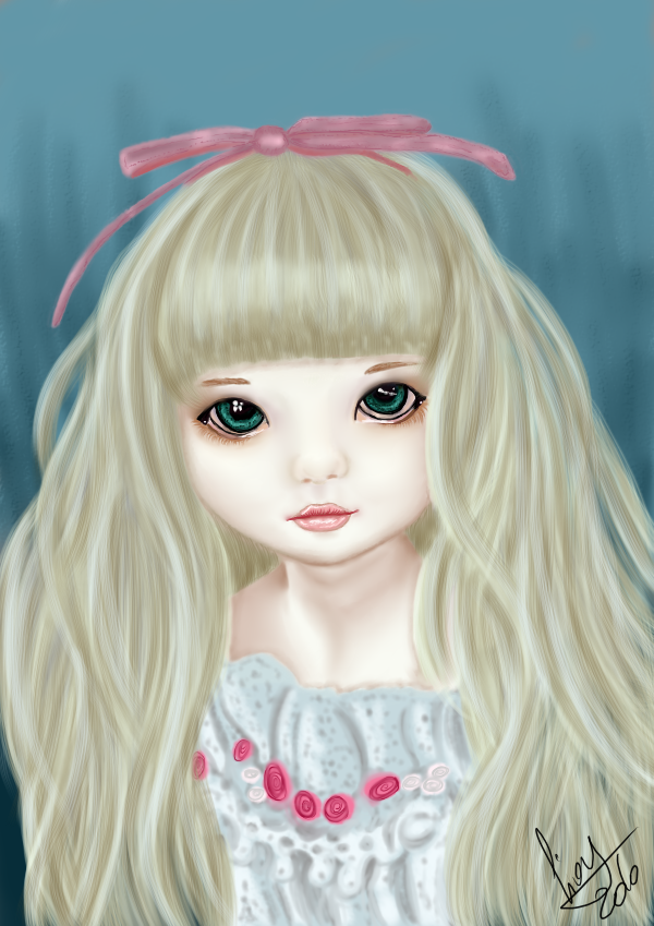600x849 Doll Painting Practice By Giovyloca - Doll Painting