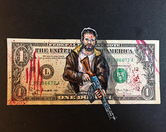 340x270 Original Works Of Art By Donovan Clark. Money Art By Donovansart93 - Dollar Bill Painting