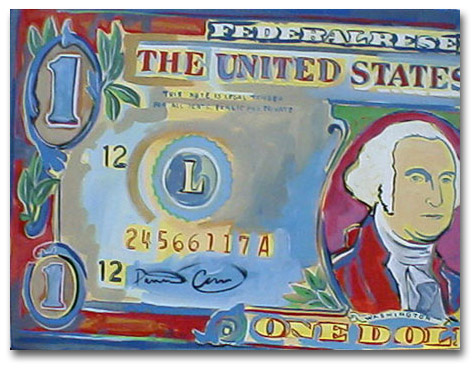 474x368 Dollar Bill - Dollar Bill Painting