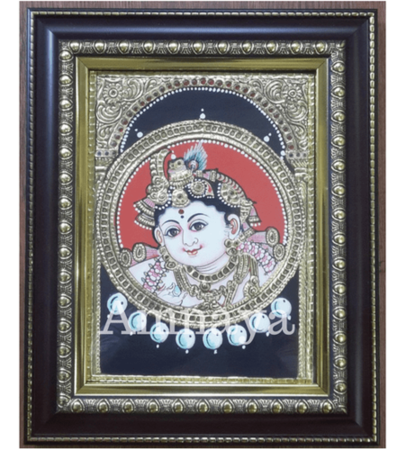 451x499 Dollar Krishna Tanjore Painting 8 X 6, Tanjore Paintings - Dollar Painting