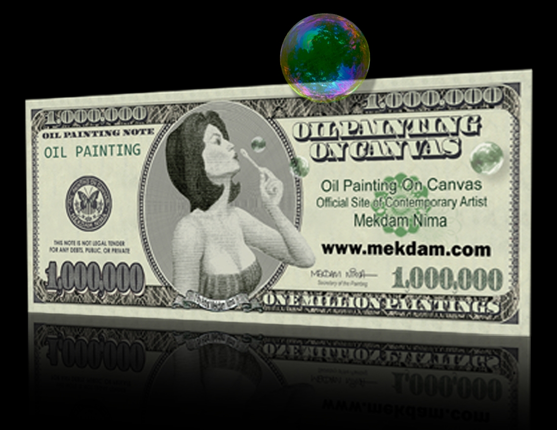 1100x850 Million Dollar Bills Oil Painting On Canvas - Dollar Painting
