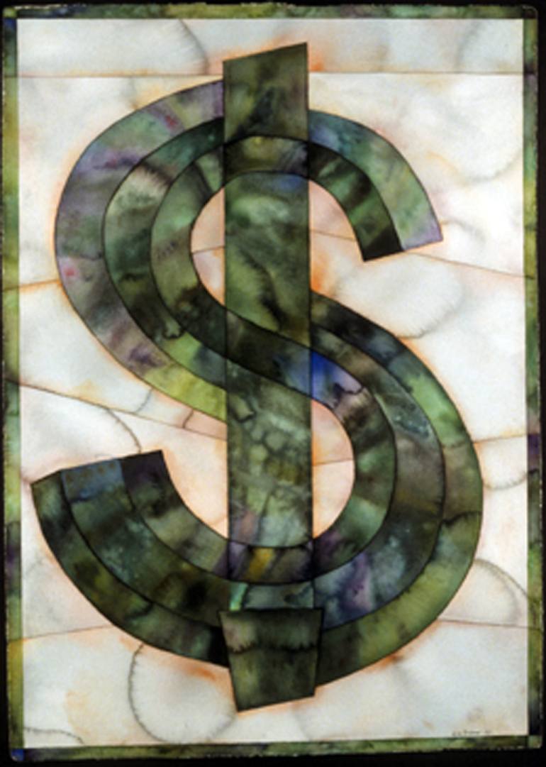 770x1081 Saatchi Art Big Green Dollar Painting By Alice Brickner - Dollar Painting