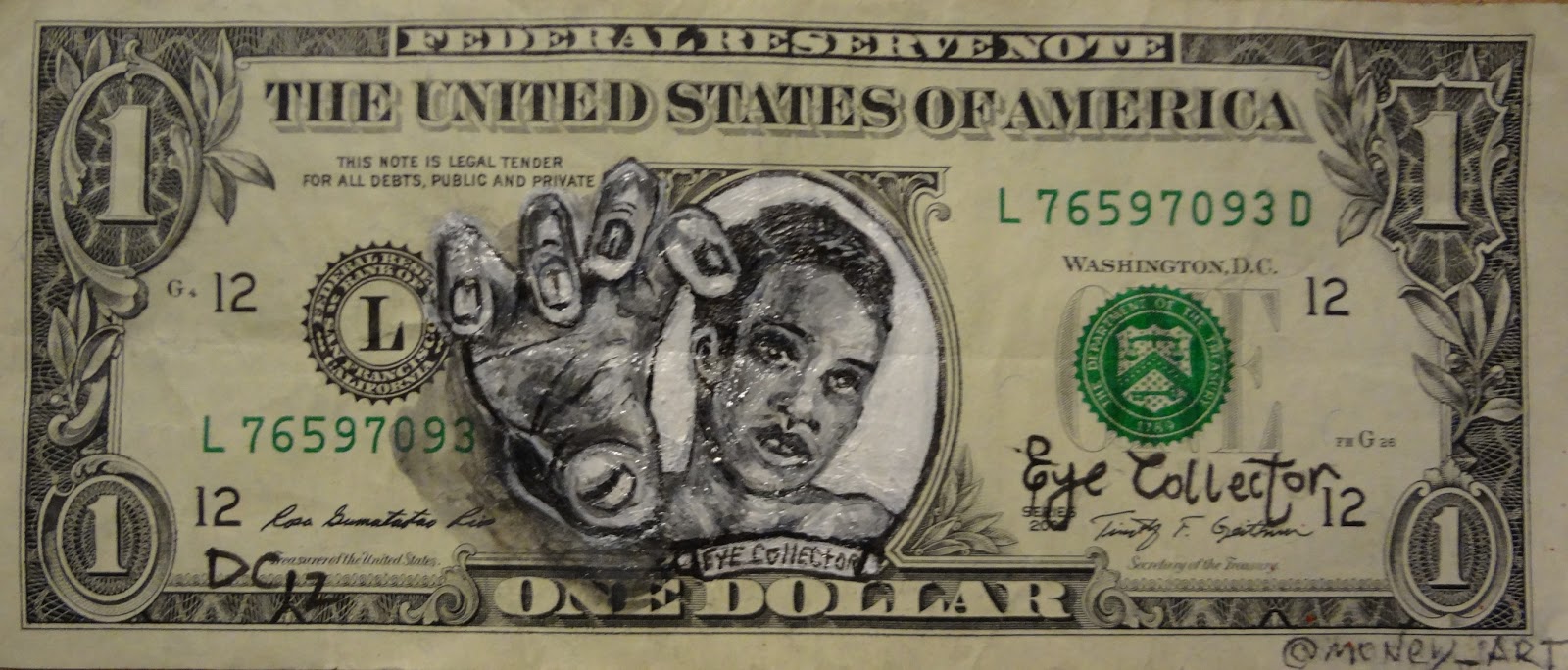 1600x684 The Art Of Donovan Clark Money Art Painting On Dollars 8 - Dollar Painting