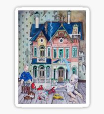 210x230 Dollhouse Painting Amp Mixed Media Stickers Redbubble - Dollhouse Painting