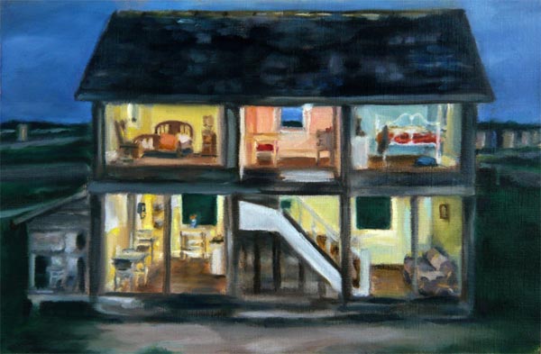 600x393 Pin 008 Big Dollhouse Dawn Dudek Artist - Dollhouse Painting