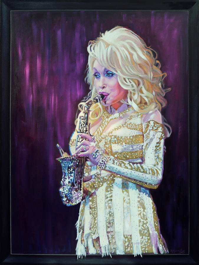 675x900 Saxy Dolly Painting By Maria Modopoulos - Dolly Painting