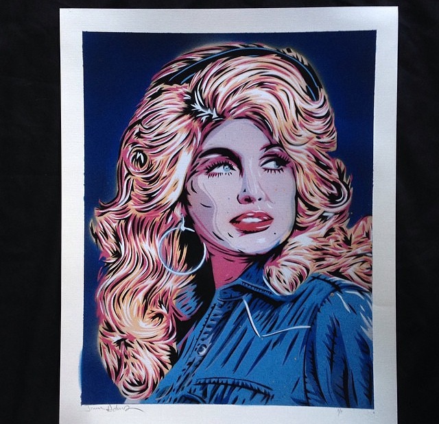 640x619 Dolly Parton By Jason Adams Paint - Dolly Parton Painting