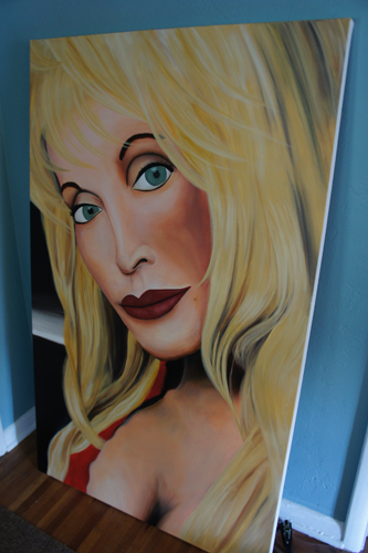 333x500 Custom Portraits On Canvas Interior Painters - Dolly Parton Painting