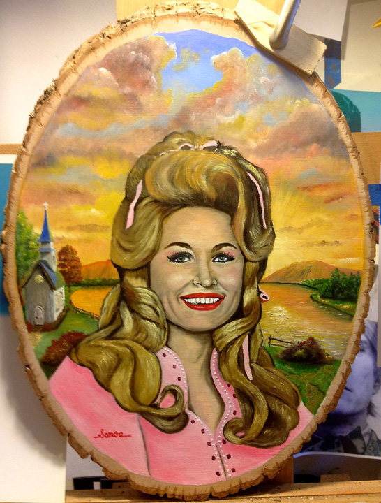 546x720 Dolly Parton Art World Of Samoa - Dolly Parton Painting