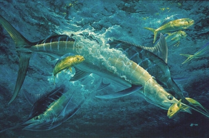 700x464 Fish Art And Coastal Landscapes By Diane Peebles - Dolphin Fish Painting