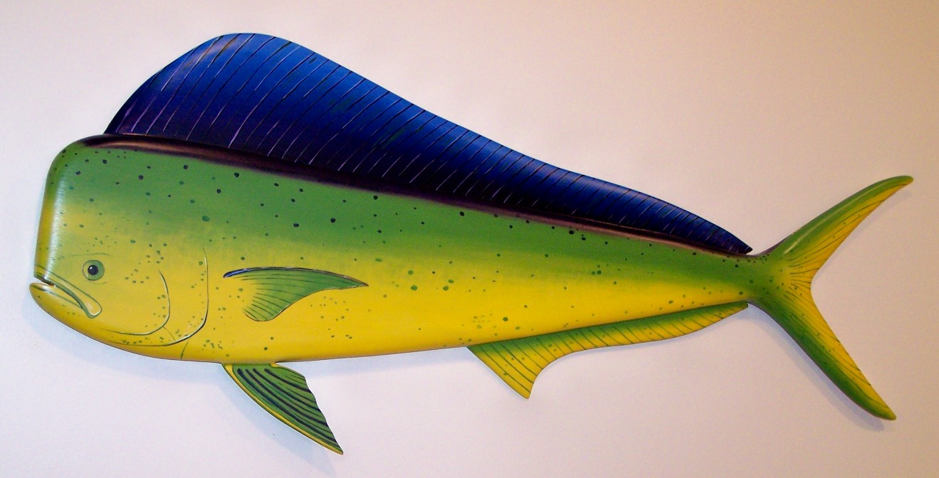 1319x672 Hand Carved Amp Hand Painted Fish. Coastal Beach Cottage Wall Decor. - Dolphin Fish Painting