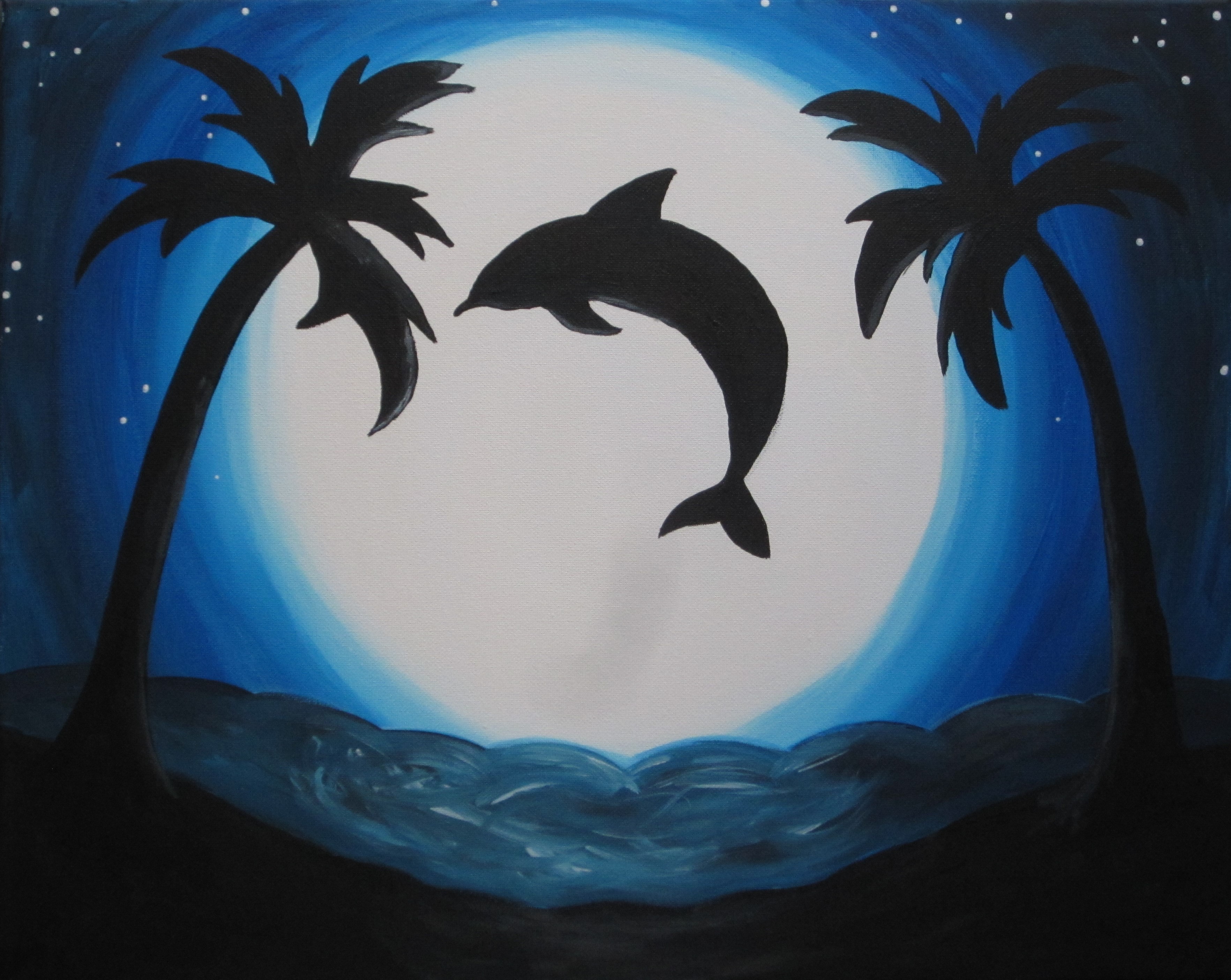 3528x2809 O'Rourke's Office 05262016 Paint Nite Event - Dolphin Painting