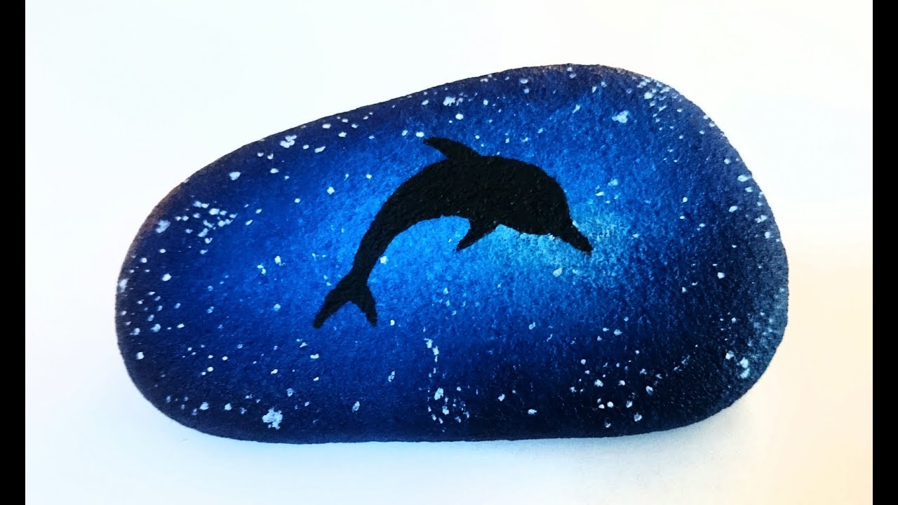 1280x720 Night Painting Of Dolphin - Dolphin Painting