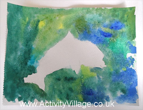 460x354 Dolphin Watercolour - Dolphin Painting For Kids