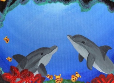 400x290 Winter The Dolphin To Paint With Kids From Children's Cancer - Dolphin Painting For Kids