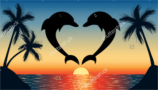 600x342 Dolphin Silhouettes Free Amp Premium Templates - Dolphin Silhouette Painting