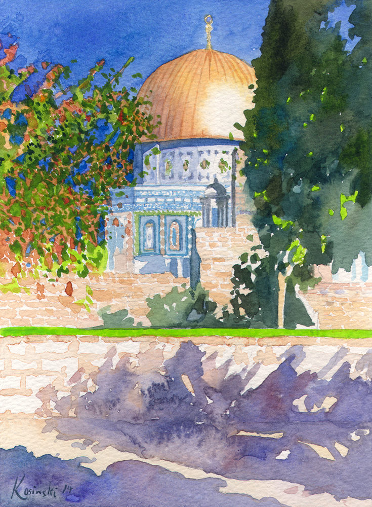 735x1000 Dome Of The Rock, Jerusalem Claire's Online Boutique - Dome Of The Rock Painting